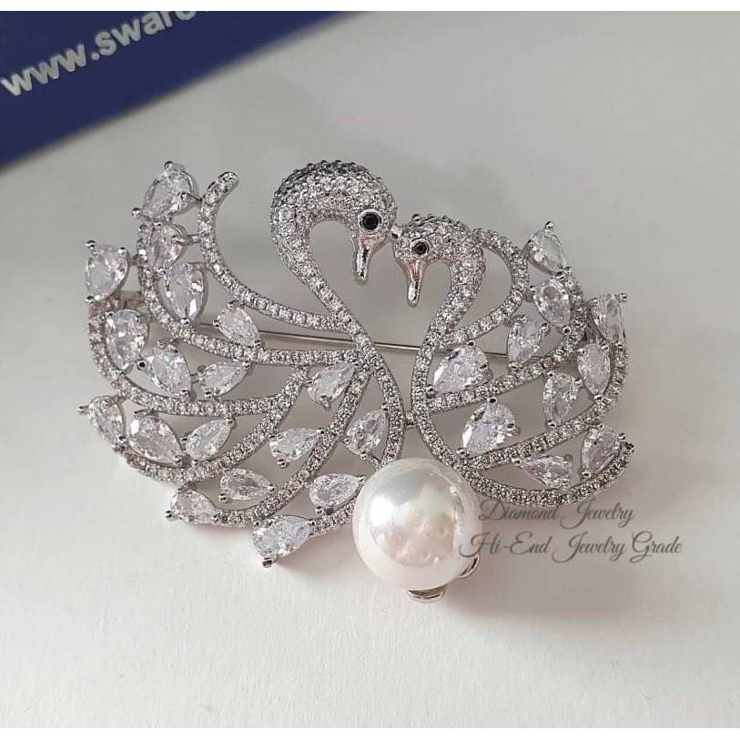 diamond-brooch-เข็มกลัดหงษ์-งานเพชร-cz-แท้ค่ะงานน่าร๊ากกก-ดูดี-งานสวยมากกกกก-เพชรใส-ไม่ขุ่นแม้แต่เม็ดเดียว