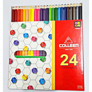 ภาพหน้าปกสินค้าcolleenดินสอสี สีไม้ colleen คลอลีน 24สี รุ่นหัวเดียว 1 กล่อง ที่เกี่ยวข้อง