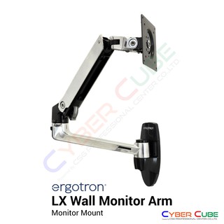 Ergotron ( 45-243-026 ) LX Wall Monitor (LCD) Arm -- Polished Aluminum ขาตั้งจับจอ 1 แขน -- ขาตั้งจับจอภาพอเนกประสงค์