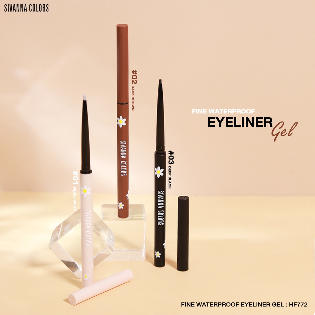 sivanna-fine-waterproof-eyeliner-gel-hf772-ซิวานน่า-ไฟน์-วอเตอร์พรูฟ-อายไลเนอร์-เจล-x-1-ชิ้น-beautybakery