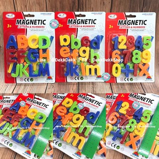 ตัวอักษรแม่เหล็ก ขนาด 1.5" (4 cm)  ABC พิมพ์ใหญ่ abc พิมพ์เล็ก และตัวเลขแม่เหล็ก