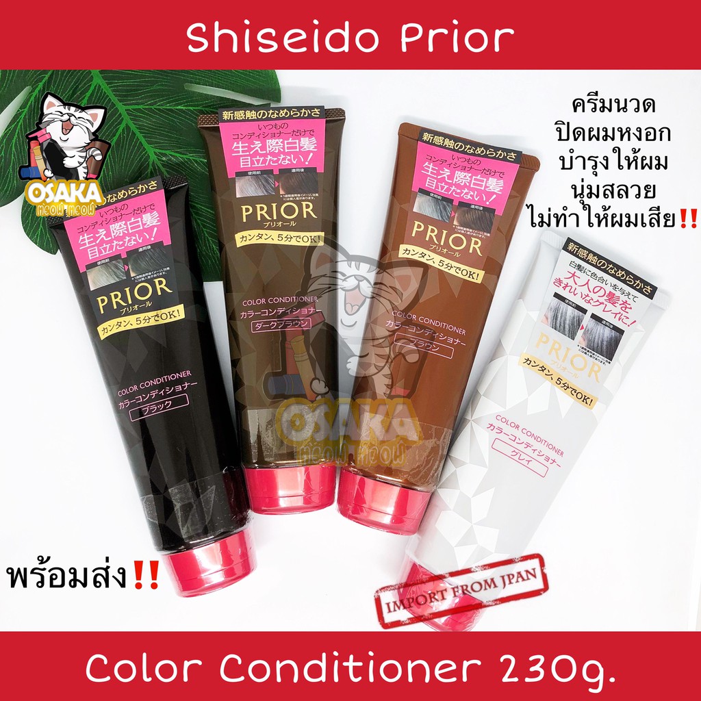 Shiseido Prior Color Conditioner ครีมนวดเปลี่ยนสีผมและปิดผมหงอก ...