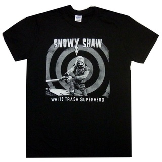 ขายดี!ขายดี เสื้อยืดคลาสสิก พิมพ์ลาย Snowy Shaw White Trash Superhero S-3 Metal King Diamond Drummer HLmmkc30GMpabc10S-5