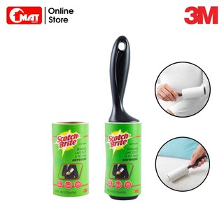 3M ลูกกลิ้งขจัดฝุ่น ลูกกลิ้งขจัดขนสัตว์ 30 แผ่น Scotch-Brite pet hair roller