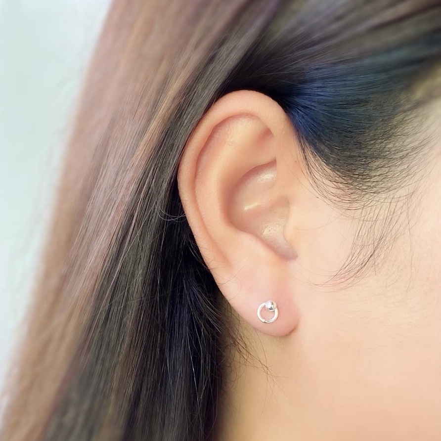 กรอกโค้ด-clmlh-ลด-45-mini-circle-ball-earring-silver925-ต่างหูเงินแท้925-ต่างหูเงิน-ต่างหูปักก้าน-ต่างหูวงกลม-ต่างห