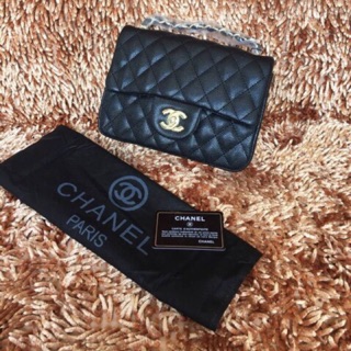 💝ellapupeshop💝 Chanel classic พรีเมี่ยม ขนาด 8 “ กระทัดรัด คาเวีย &amp; พีวี