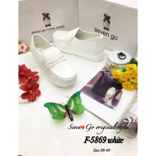 ส่งฟรี!!รองเท้าสีขาว พยาบาล Seven-go F5869