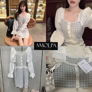DRESS  CHANEL งานดีเทล รายละเอียดครบ งานสวยยม๊ากกก ผ้านื่ม เย็นใส่สบายยยยมากแม่แม่ข๋า  ตัวนี้ต้องมี ใส่ไปเดินห้าง