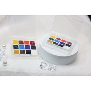 สีน้ำแบ่งแพน ยี่ห้อ winsor & newton 12 สี