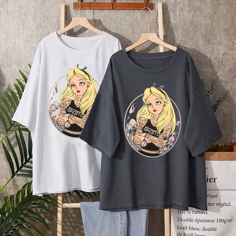 2022 ใหม่ดิสนีย์การ์ตูนเจ้าหญิงพิมพ์เสื้อยืดแขนสั้นหวาน | Shopee Thailand