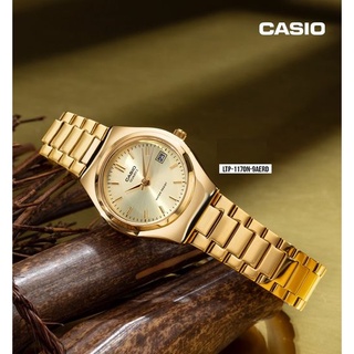 ภาพขนาดย่อของภาพหน้าปกสินค้าCasio นาฬิกาข้อมือผู้หญิง สายสแตนเลส สีทอง รุ่น LTP-1170N-9A  - 100% ประกันศูนย์ CMG 1 ปี จากร้าน nalikaonlineshop บน Shopee
