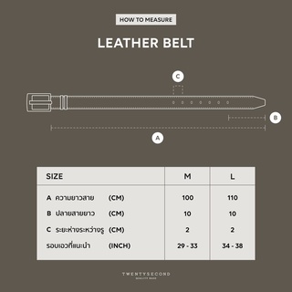 ภาพขนาดย่อของภาพหน้าปกสินค้าTWENTYSECOND เข็มขัดหนัง Leather Belt 01 - สีดำ / Black จากร้าน twentysecond_official บน Shopee ภาพที่ 7