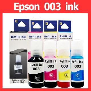 Epson 003 น้ำหมึกเติมที่รองรับสำหรับ Epson L1110 L3100 L3101 L3110 L3150 5190 L4150 L4160