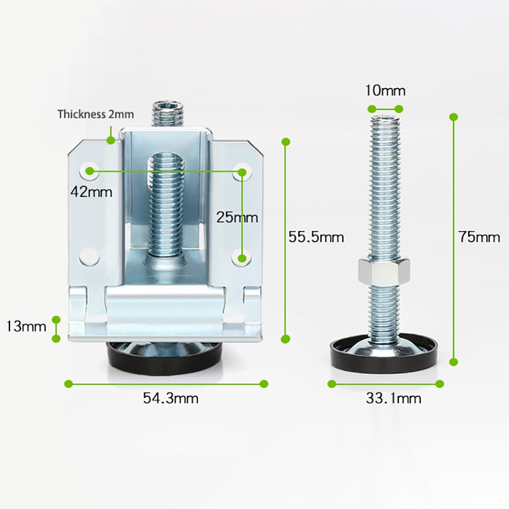 อุปกรณ์ปรับระดับขาโต๊ะ-เฟอร์นิเจอร์-พร้อมแผ่นกันลื่น-ปรับระดับได้-สําหรับตู้