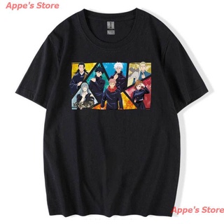 เสื้อยืดโอเวอร์ไซส์Appes Store 2021 Jujutsu Kaisen Shirts มหาเวทย์ผนึกมาร เสื้อยืดผ้าคอตตอน Itadori Yuji Ryomen Sukuna