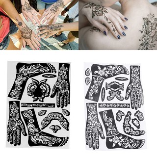 1 Sheet India Henna Template Hand Body Art Temporary Tattoo Stencil DIY Tool
