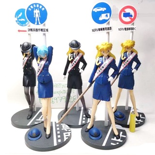 (แท้/มือ2ไม่มีกล่อง) Sega Evangelion EX Figure New Tokyo Police 24 o`clock! Rei &amp; Asuka โมเดล อีวา เรย์ อาสึกะ