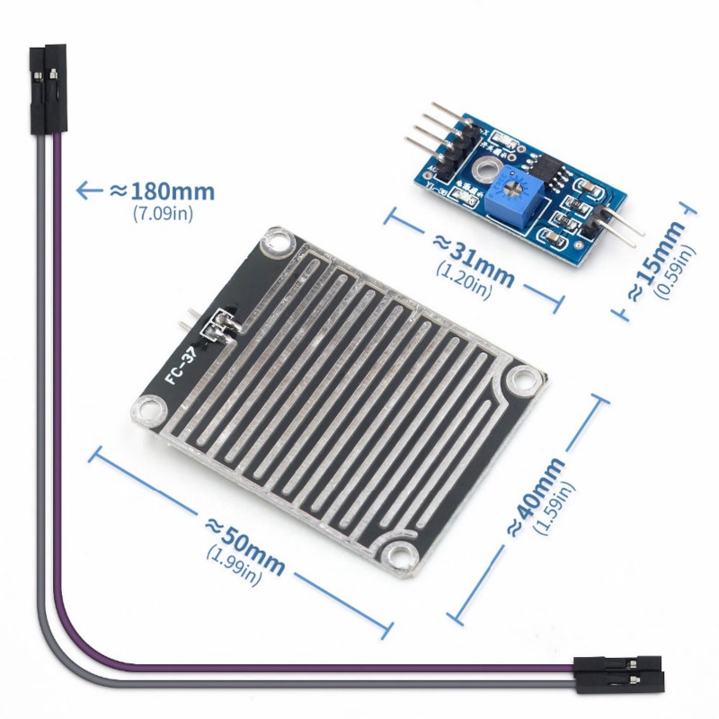 ภาพหน้าปกสินค้า1set/lot Snow/Raindrops Detection Sensor Module Rain Weather Module Humidity For Arduino จากร้าน jasowee.zeli.th บน Shopee