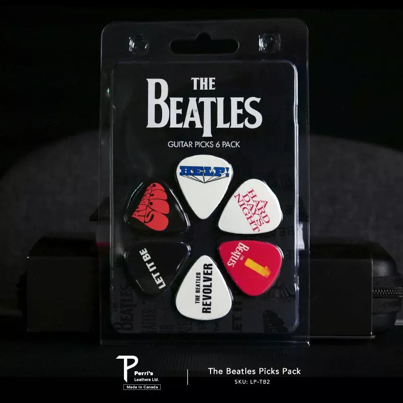 Plettri Per Chitarra The Beatles - Perri's Leathers, 6-Pack, Design Iconico - Foto 6