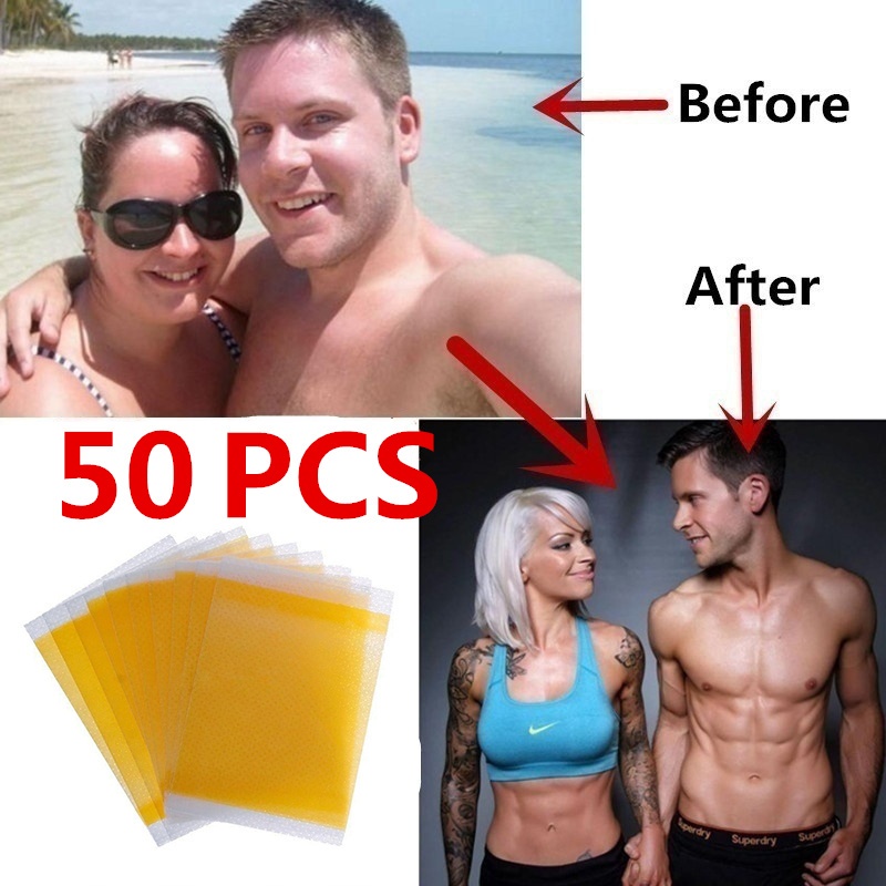 50pcs-ลดน้ำหนัก-slimming-diets-ยาจีน-slim-patch-pads-detox-แผ่นกาวลดน้ำหนัก