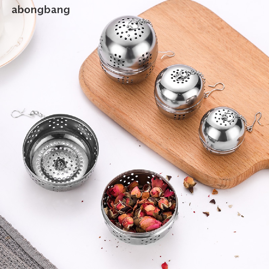 abongbang-ที่กรองชา-สเตนเลส-บอลรั่ว-ตาข่ายกรองชา