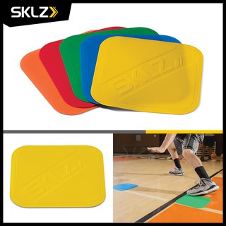 SKLZ - Court Markers แผ่นยางมาร์คเกอร์ 5 สี ขนาด 10x10 นิ้ว แผ่นมาร์คตำแหน่ง อุปกรณ์ฝึกซ้อมกีฬา