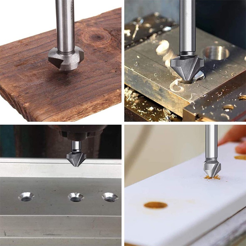 6.3-20.5MM Round Shank 3 Flute 90 Degree Chamfering Cutter