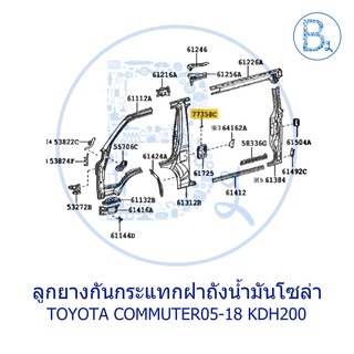 **อะไหล่แท้** ลูกยางกันกระแทกฝาถังน้ำมันโซล่า ตัวนอก TOYOTA COMMUTER05-18 KDH200