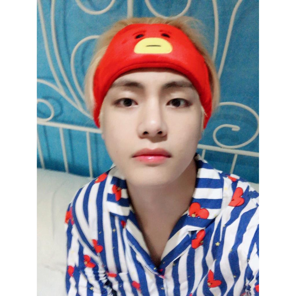 Korean BTS Bulletproof Boys Cartoon Hair Band Sweatband Hoop Cute Headband CLEANSING BAND