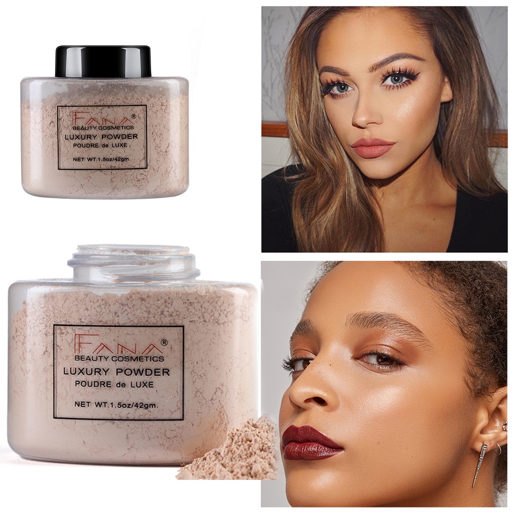 Powder Loose Face Powder กระปุกแป้งฝุ่น พร้อมพัฟ | Shopee Thailand