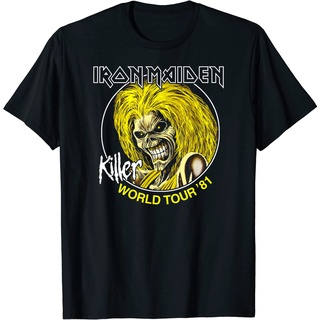 เสื้อยืดโอเวอร์ไซส์เสื้อยืด พิมพ์ลาย Iron Maiden Killers World Tour Revision สําหรับผู้ใหญ่S-3XL