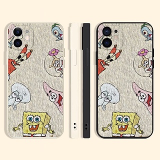 spongebob เคสไอโฟน 11 pro 8พลัส iPhone 13 12 pro max 14 pro max เคส 7 8 14 plus 8plus Xr Xs X se2020 cartoon case นิ่ม