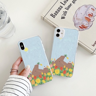 little bear เคสไอโฟน 13 promax 8 พลัส cute 7 8 plus se2020 iPhone 11 12 13 pro max phone case Xr Xs X max เคส นิ่ม