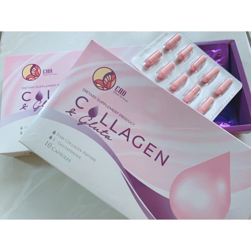 ภาพสินค้าคอลลาเจน & กลูต้า Cho Collagen & glutathione Package ใหม่ ช่วยปรับผิว ให้ขาวขึ้น จากร้าน khunmaecosmetics บน Shopee ภาพที่ 3