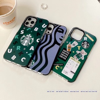 Casetify เคสโทรศัพท์มือถือแบบนิ่ม กันกระแทก ลายฉลากกาแฟ แฟชั่น สําหรับ iPhone 13 12 11 Pro X XS Max XR 7 8 Plus