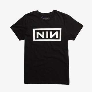 เสื้อยืดวินเทจเสื้อยืด พิมพ์ลายโลโก้ NINE INCH NAILS NIN Logo สีขาว สีดํา สไตล์คลาสสิก สําหรับผู้ชาย 169434S-5XL