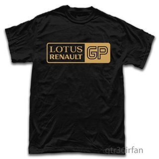 เสื้อยืดวินเทจLotus Racing F1 Renault GP Team Logo T shirt cool summer black เสื้อยืดแขนสั้นผู้ชายสไตล์เกาหลี oversize ส