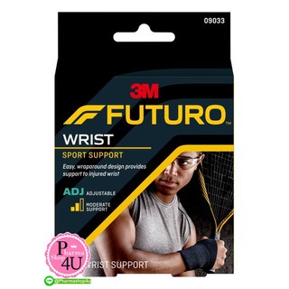 สินค้า Futuro Sport Adjustable Wrist Support Wrist ฟูทูโร่ อุปกรณ์พยุง ข้อมือ ชนิดปรับกระชับได้ (สีดำ)#3501