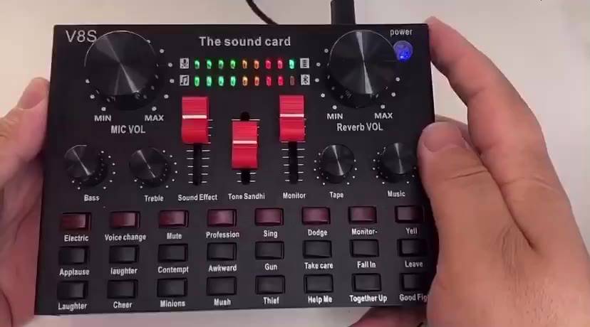ซาว์นการ์ดแปลงสัญญาณเสียง V8 Live Stream audio interface External Audio ...