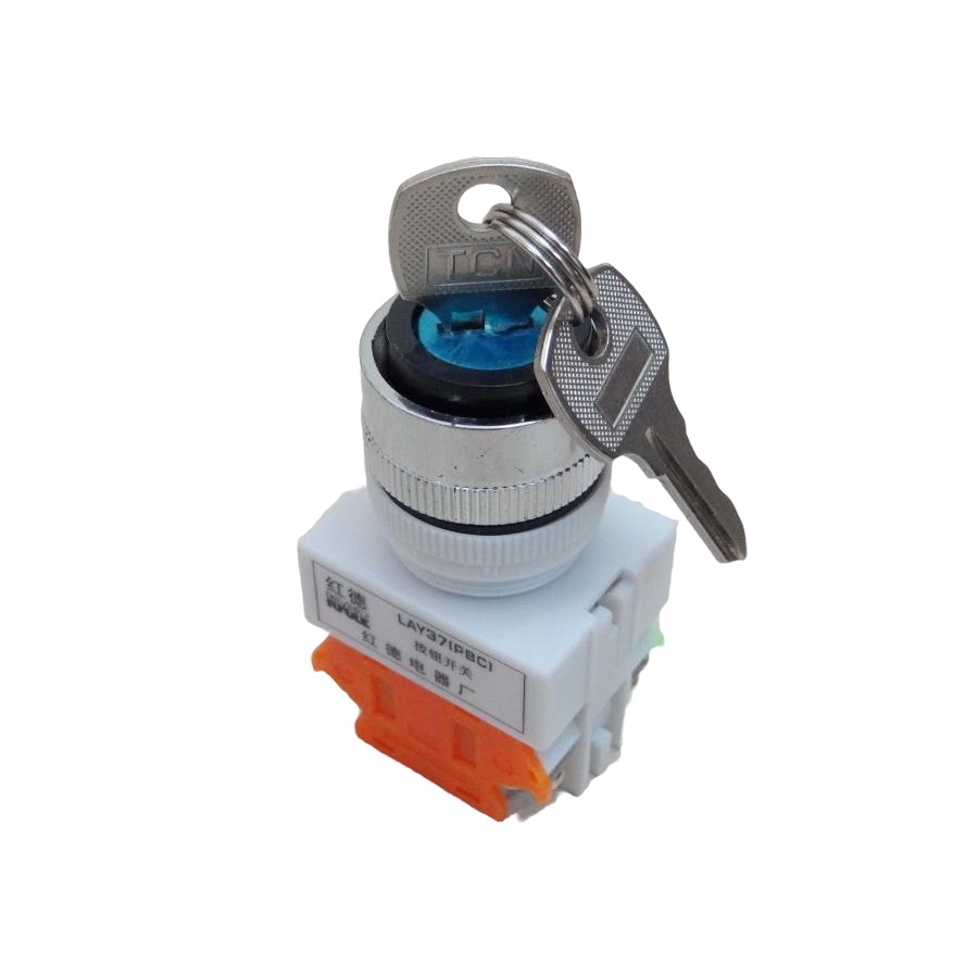Industrial Key Lock Switch 2 Position Key Operated Rotary Switch LAY37 ...