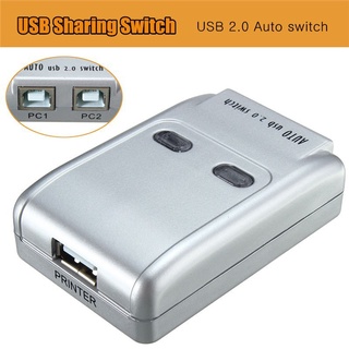 ตัวสลับเครื่องพิมพ์ Printer Switch USB 2.0 Hub Auto Sharing Switch 2 Ports for Computer PC Printer Mini