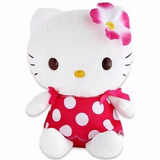 แท้ 100% จากญี่ปุ่น ตุ๊กตา ซานริโอ้ เฮลโล คิตตี้ Sanrio Hello Kitty Summer Dot Series Plush Doll