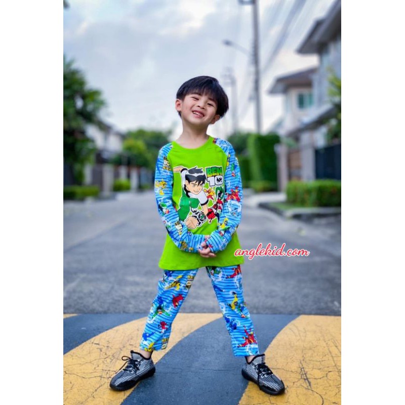 ชุดการ์ตูน-ben10-ชุดลูกชาย-เสื้อผ้าเด็กเข้าเซต-ลายbenten