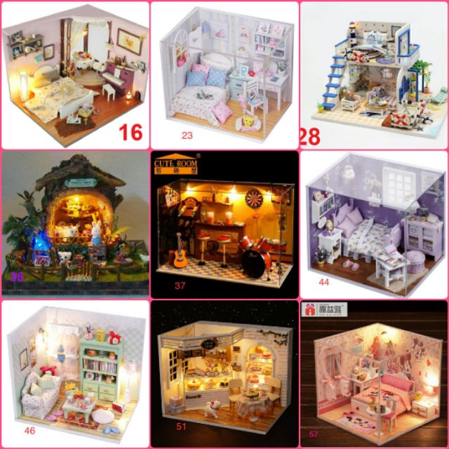 ภาพหน้าปกสินค้าบ้านตุ๊กตา DIY ของตกแต่งบ้าน  **พร้อมส่ง **(ประกอบเอง) สร้างบ้านเล่นกับครอบครัว จากร้าน kun_tong บน Shopee