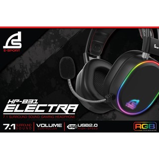 หูฟังเกมส์มิ่ง SIGNO E-Sport 7.1 Surround Sound Gaming Headphone รุ่น ELECTRA HP-831(Black)
