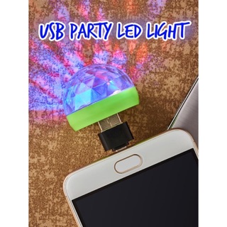 ไฟดิสโก้ ไฟดิสโก้เทค ไฟปาร์ตี้หลากสีขนาดจิ๋ว✨ไฟดิสโก้ไฟ LED มินิอินเตอร์เฟซ USB เปลี่ยนจังหวะเพลง