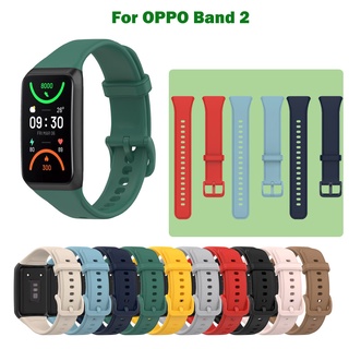 สายนาฬิกาข้อมือซิลิโคน แบบเปลี่ยน สําหรับ OPPO Band 2