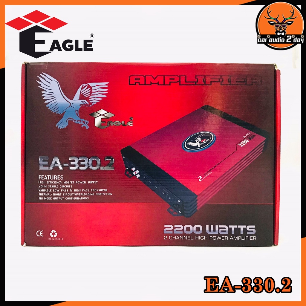 เพาเวอร์แอมป์ติดรถยนต์ดีๆ-แรงๆ-eagle-รุ่น-ea-330-2-class-ab-2ch-กำลังขับ100wx2-เพาเวอร์แอมป์คลาส-ab-ขับเบส-เครื่องเสียง