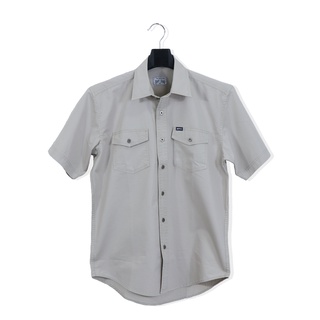Bovy Cream Shirt - เสื้อเชิ้ตแขนสั้นสีครีม รุ่นBA-3596 สี BR-03,