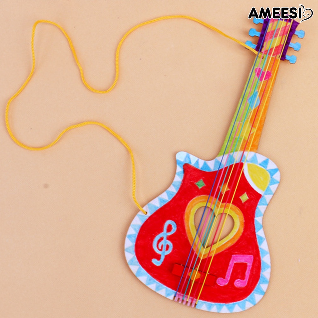 ameesi-กีตาร์ไม้แฮนด์เมด-diy-สําหรับเด็ก